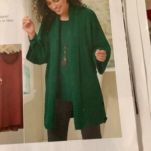 NWOT XL NorthStyle Long Textured PLUM Cardigan